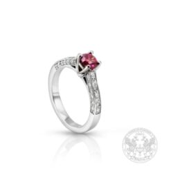 Пръстен бяло злато с централен Pink Diamond 0,51 ct, и странични 0,42 ct  G/SI1 BR7859