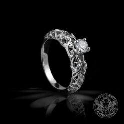 Годежен пръстен бяло злато и диаманти 0.31ct. / 0.18 ct. YP8087GIA