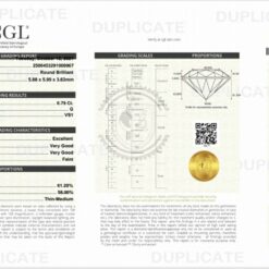 Alternative view of Бутиков годежен пръстен с диамант 0.79ct. Tiffany Set BR8176CGL