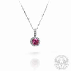 Медальон бяло злато с централен Pink Diamond 0.55 ct. и странични 0.20 ct. BR7859