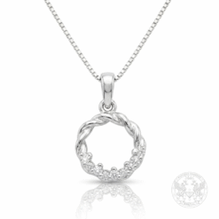 Медальон бяло злато с Диаманти – 0.05 ct.- BR6913