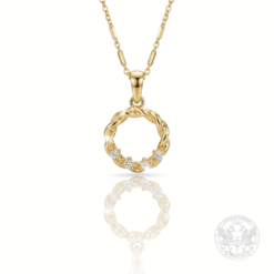 Медальон жълто злато с Диаманти – 0.05 ct.- BR6912