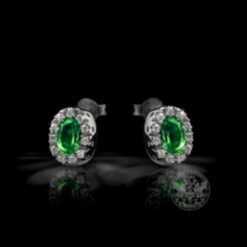 Обеци с централни Изумруди - 1,31 ct. и странични Диаманти - 0,27 ct. BR8136