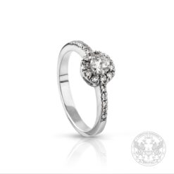 Годежен пръстен с Диамант 0.21ct. и странични брилянти 0.15ct. BR8676
