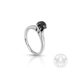 Златен пръстен с централен черен Диамант - 1,57ct. BR4132