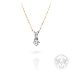 Дамски медальон с бял Топаз BR3145