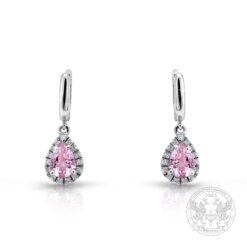 Златни обеци с централни Морганити – 1.77ct. и странични Диаманти – 0.25ct. BR5751