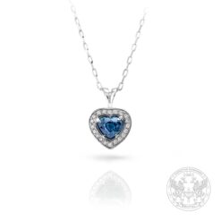 Златен медальон с централен Сапфир - 1.47ct. и странични Диаманти - 0.25ct. BR9894
