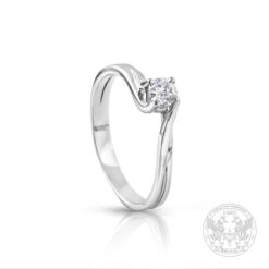 Годежен пръстен в бяло злато с брилянт 0.26 ct. BR8015