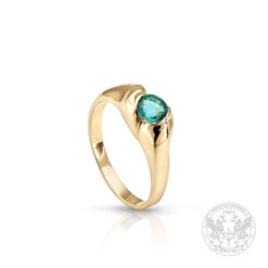 Златен пръстен с централен Изумруд – 0,41 ct.- BR9720
