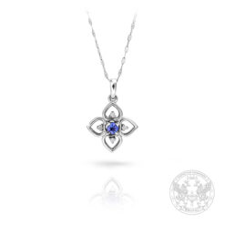 Дамски медальон с централен Танзанит 0.41ct. и Диаманти 0.12ct.