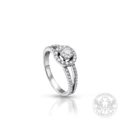 Годежен пръстен с Диамант 0.175ct. и странични брилянти 0.45ct. BR4891