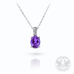 Златна висулка с Аметист и Диаманти BR570