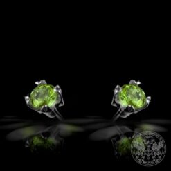 Златни обеци със Зелени Диаманти / 14K white gold earrings with Green Diamonds 0.37 ct. model 8144