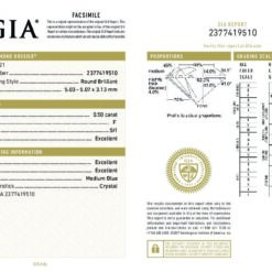 Alternative view of Годежен пръстен с диамант 0.50ct. GIA сертификат BR8122GIA