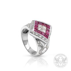Пръстен, бяло злато с Рубини - 1,80 ct. и Диаманти 0,80 ct. BR9367