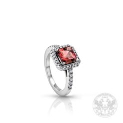 Пръстен, бяло злато с централен Турмалин 1,51ct. и странични Диаманти 0,27ct. BR8366