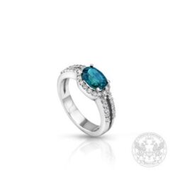 Дамски пръстен с Танзанит- 0.86ct. и странични брилянти 0.37ct.