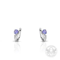 Златни обеци с Танзанити - 0,97ct. и Диаманти - 0,06 ct. BR8074