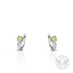 Златни обеци със зелен Сапфир – 1,34ct. и Диаманти – 0,05 ct. BR8307