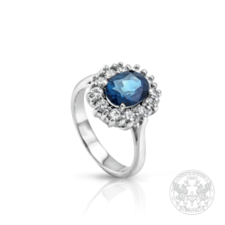 Златен пръстен с централен Сапфир - 1.95ct. и Диаманти - 0.50ct. BR9567