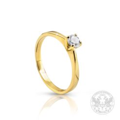 Класически златен годежен пръстен с диамант BR8051