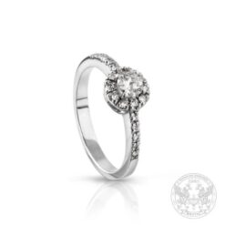 Годежен пръстен с централен Диамант 0,40 ct. и странични 0,18 ct. BR9717 GIA