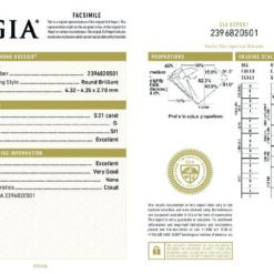 Alternative view of Годежен пръстен бяло злато и диаманти 0.31ct. / 0.18 ct. YP8087GIA