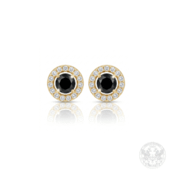 Дамско Halo обеци с централени черени Диаманти- 0.43ct. и странични брилянти- BR7149