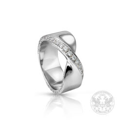 Дамски пръстен, бяло злато, тип халка с Диаманти 0,43 ct. BR8048