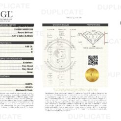 Alternative view of Годежен пръстен с централен Диамант - 0,69ct. и странични - 0,33ct. BR9863CGL