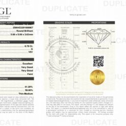 Alternative view of Бутиков дамски пръстен с брилянти и централен диамант 0.79 ct. BR9710 CGL Certificate