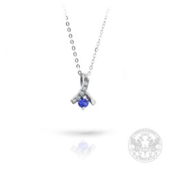 Златен медальон с диаманти и сапфири BR6003
