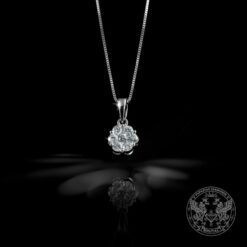 Златен медальон с диаманти - 0.16 ct. BR9680
