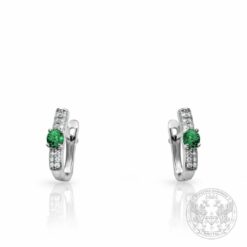 Обеци – бяло злато с Изумруди – 0,44 ct. и Диаманти – 0,18 ct. BR8991