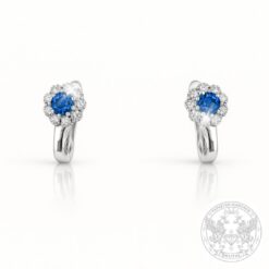 Обеци с централни Fancy Blue Diamonds – 0.31 ct. и странични 0.22 ct. BR3374