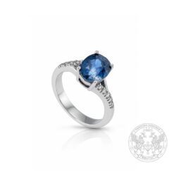Бутиков пръстен с централен Сапфир – 2,14 ct. и странични Диаманти – 0,12 ct. BR1332