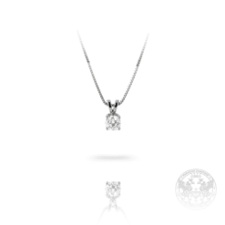 Класическо колие бяло злато с Диамант- BR4981
