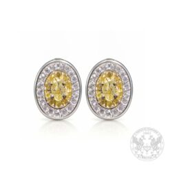 Бутикови обеци с централни натурални жълти Диамaнти -0.51ct. -BR4200