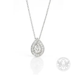 Медальон Pear cut -0.145ct. и странични Брилянти-0.15ct -BR7722