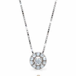 Halo диамантено колие с 0.08ct. централен брилянт BR3582