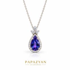 Медальон с централен Танзанит – 2.01ct. и странични Диаманти – 0.33ct. BR7720