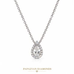Медальон Pear cut -0.15ct. и странични Брилянти-0.10ct -BR3589